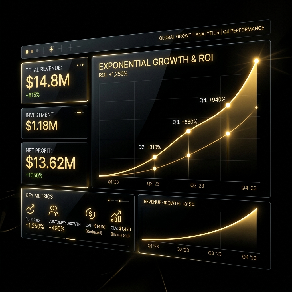 Dashboard showing design investment metrics and conversion uplift